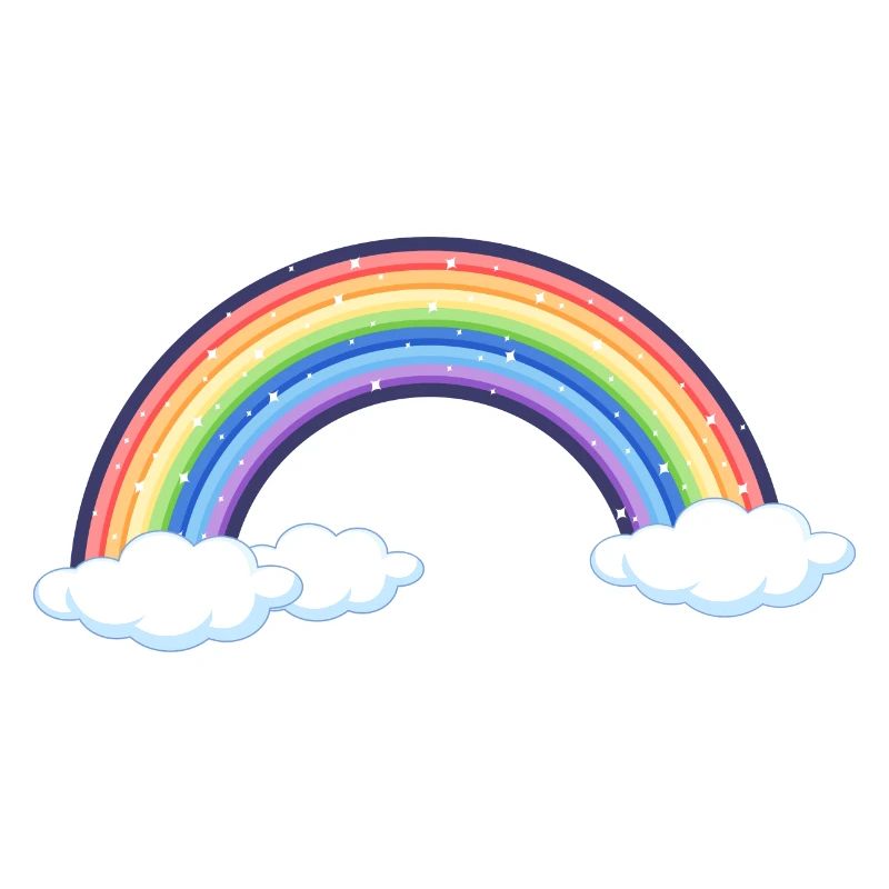 Vibrant Rainbow Over Clouds