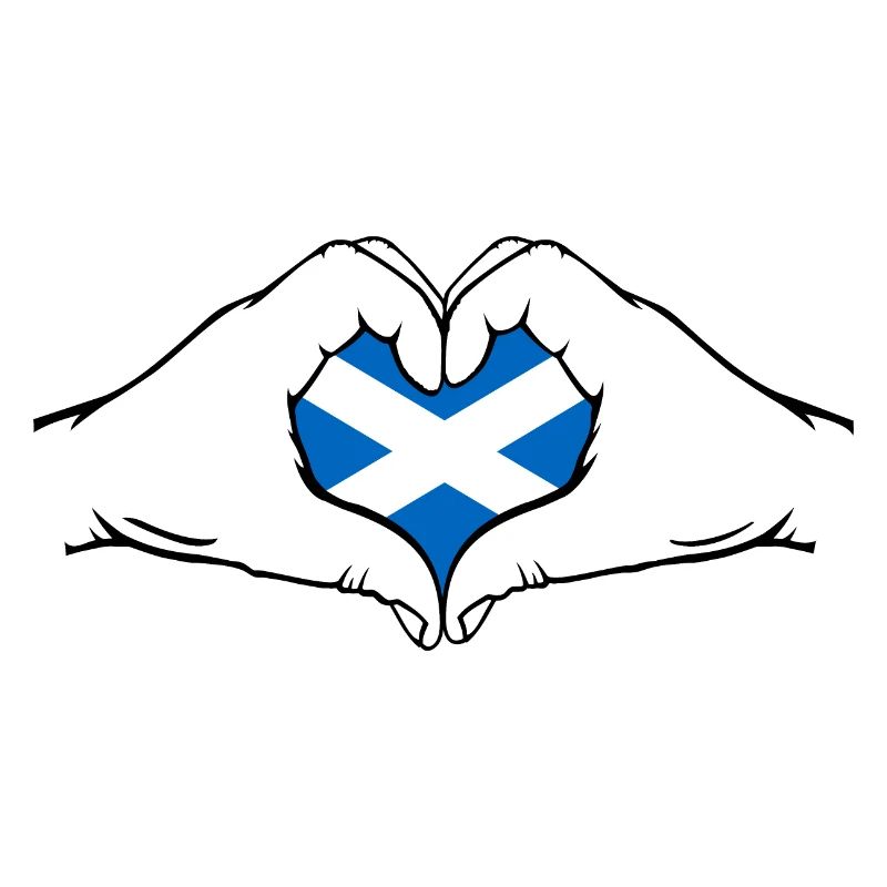 Drapeau de l’Écosse en forme de coeur
