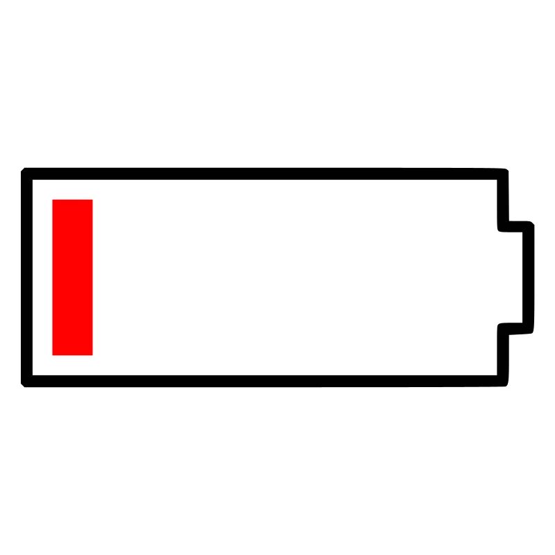 Icône de batterie vide | Drôle de déclaration pour fatigué