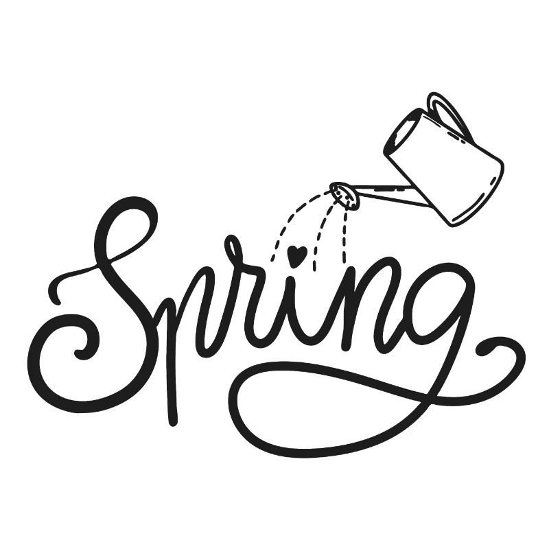 spring frühlingsbeginn garten gießen beet