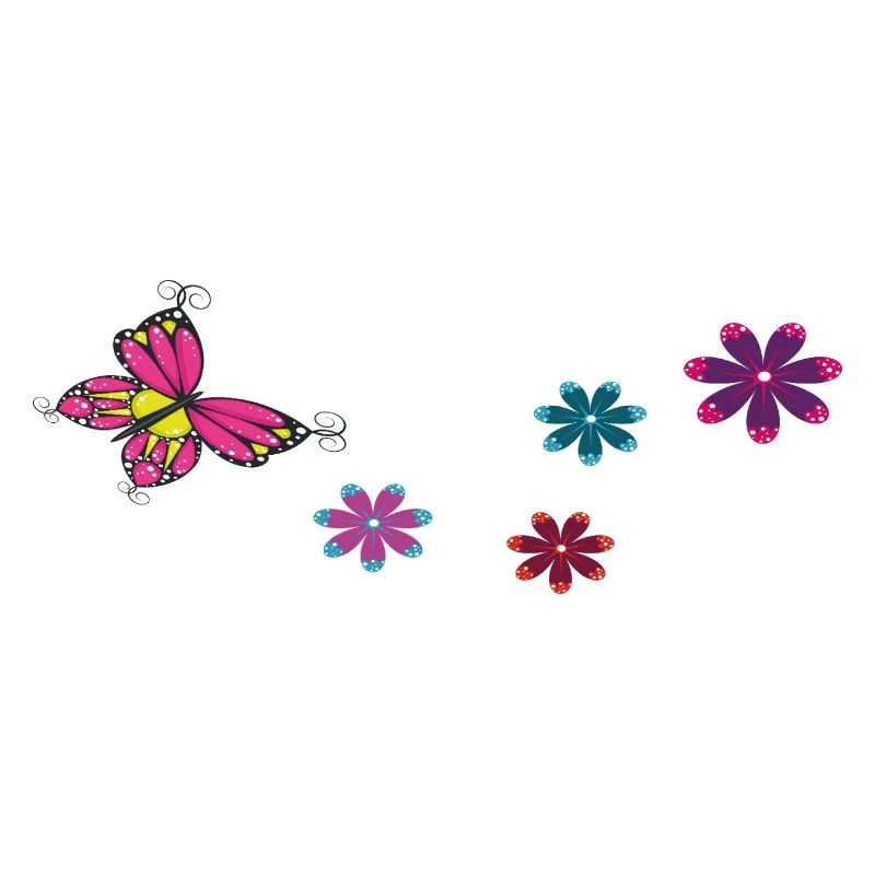 Papillon avec des fleurs