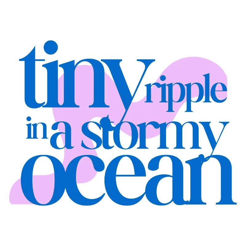 Tiny ripple in a stormy ocean (rosè background)