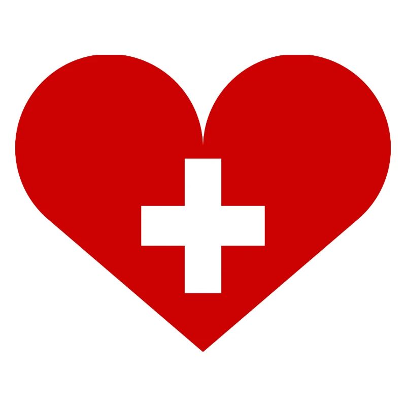 Schweizer Flagge mit Herz