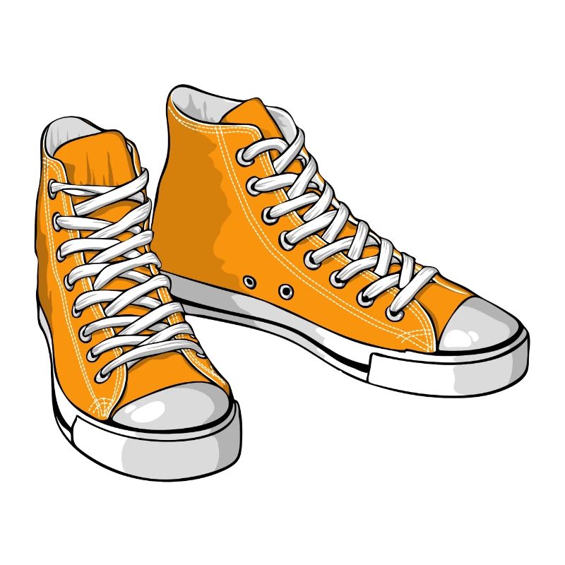 Orange sneakers