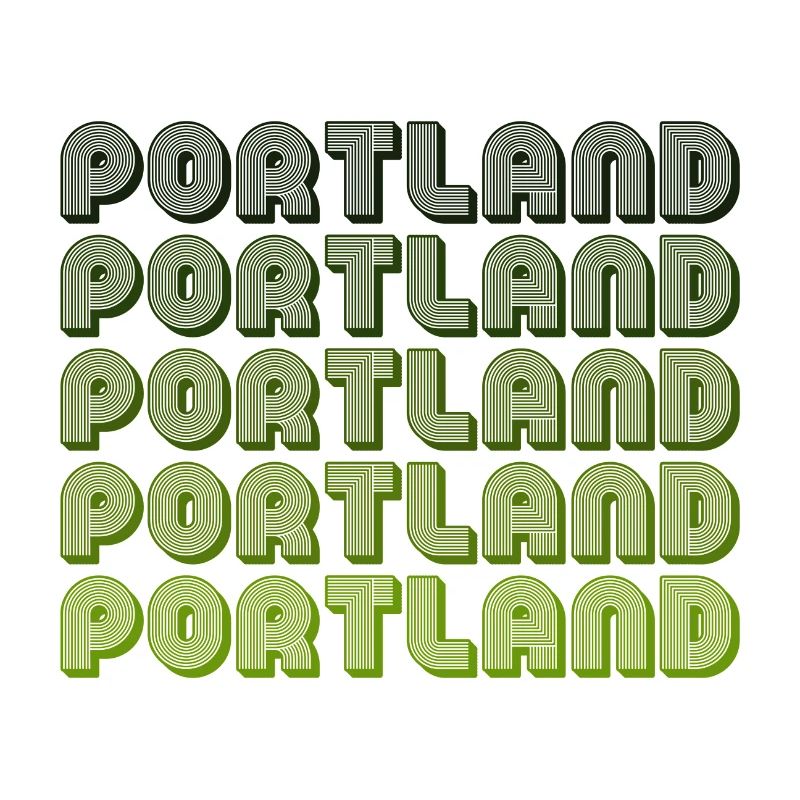 Portland Retro Gradient Muster