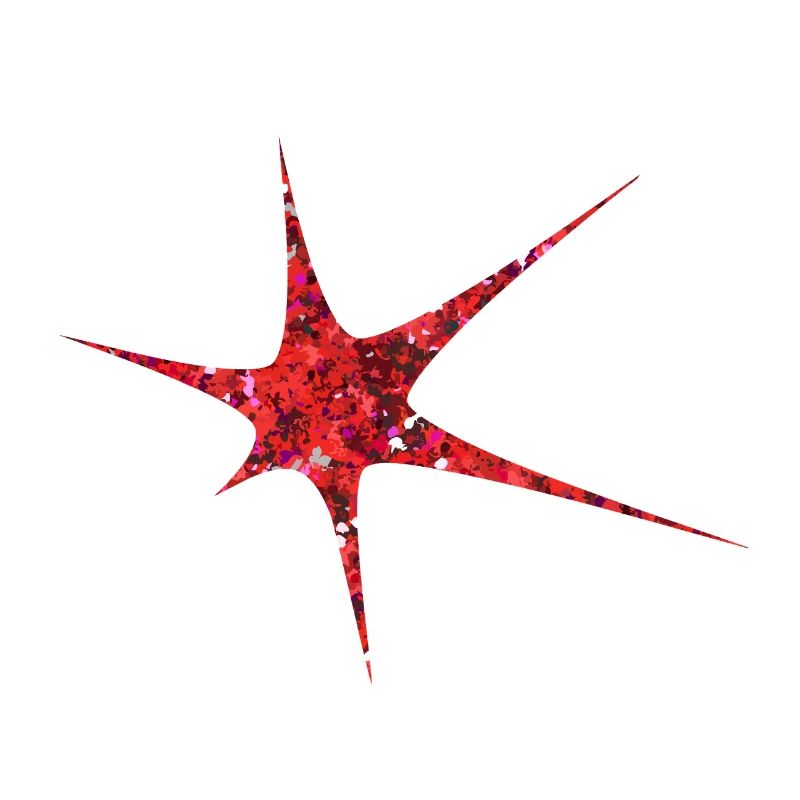 Red Glitter Starburst Sparkle