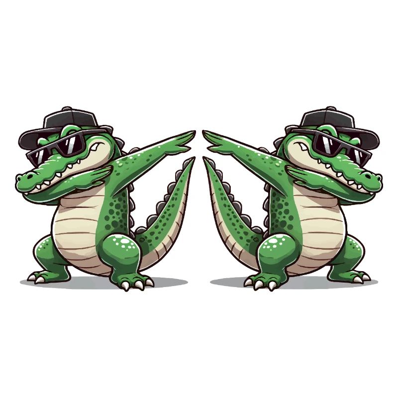 Crocodile Bande dessinée Dabbing 2
