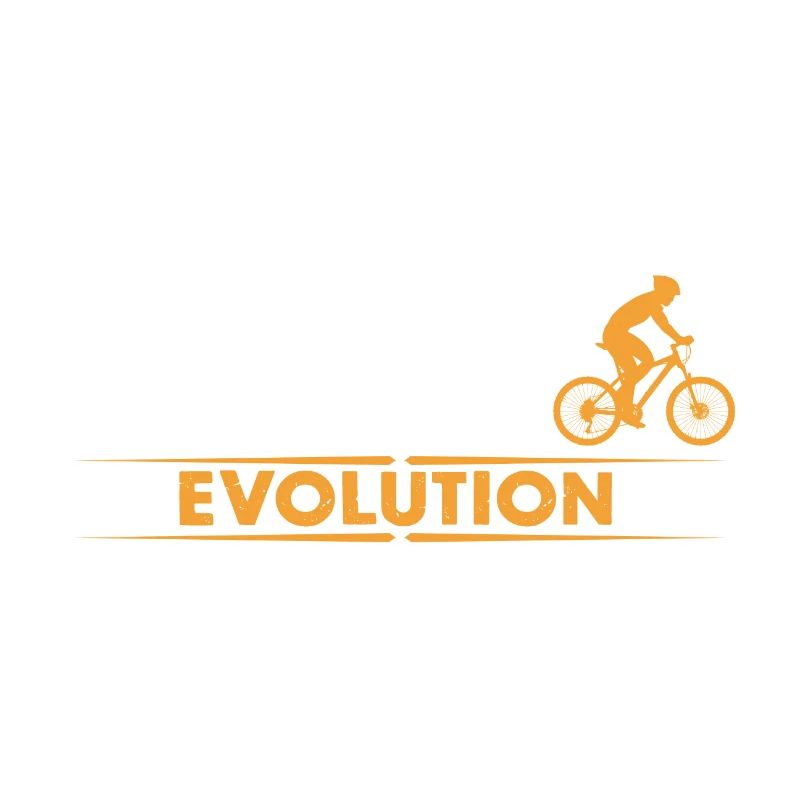 Evolution de vélo de montagne - orange/blanc