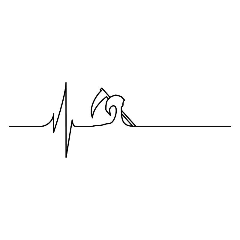 Electrocardiogram - Death - Black