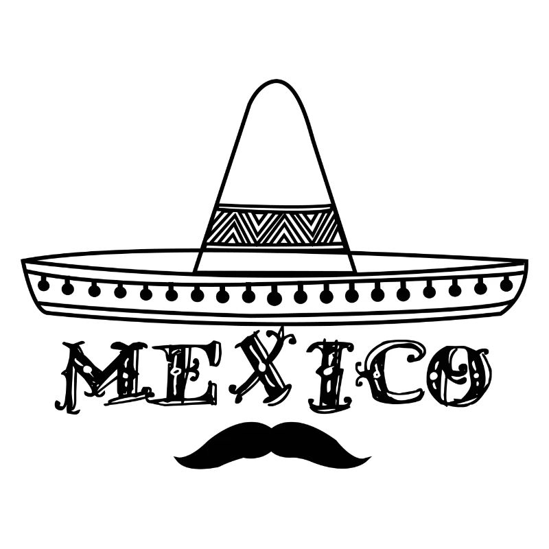 Mexiko-Hut und Schnurrbart