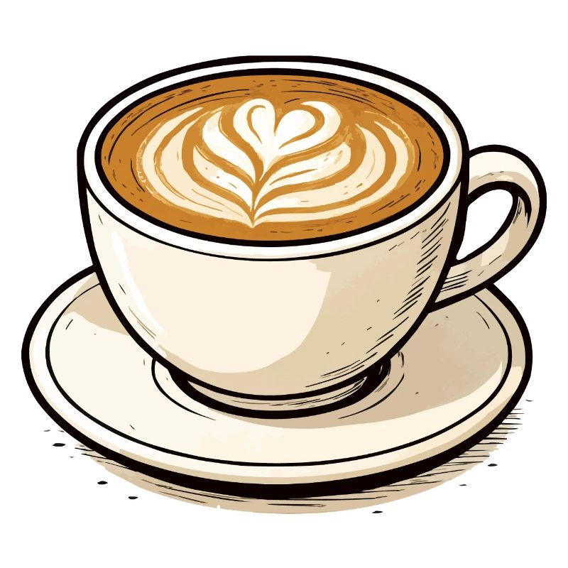 Kaffeeherz Latte Kunst