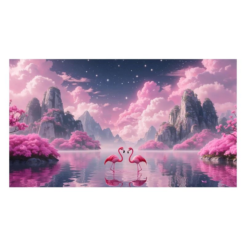 Flamingos in einer Traumwelt