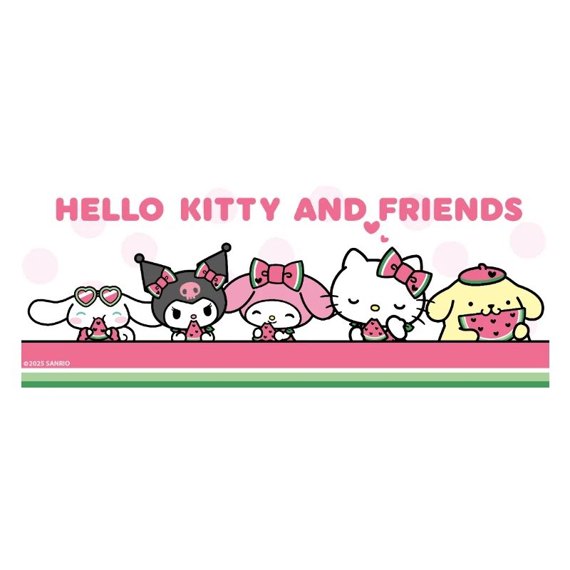 Hello Kitty Et Ses Amis Mangent De La Pastèque