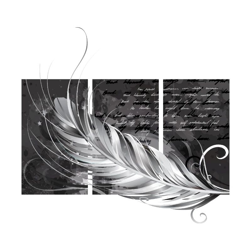 Feder-Triptychon