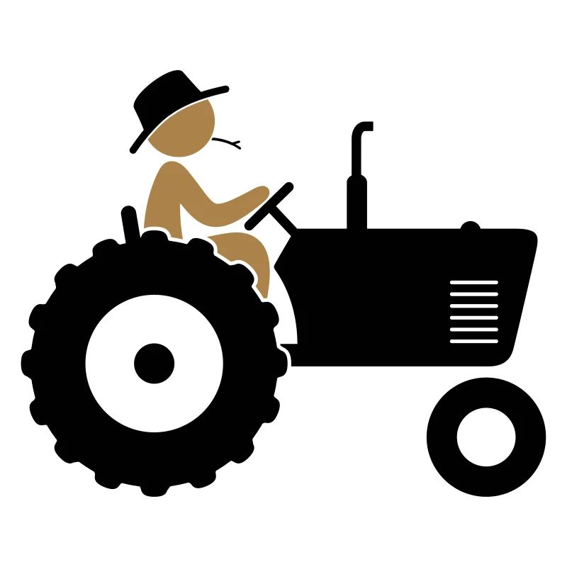 Bauer auf Traktor