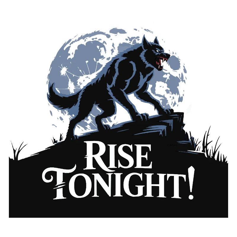 Lone Wolf Rise Tonight Moon Graphic