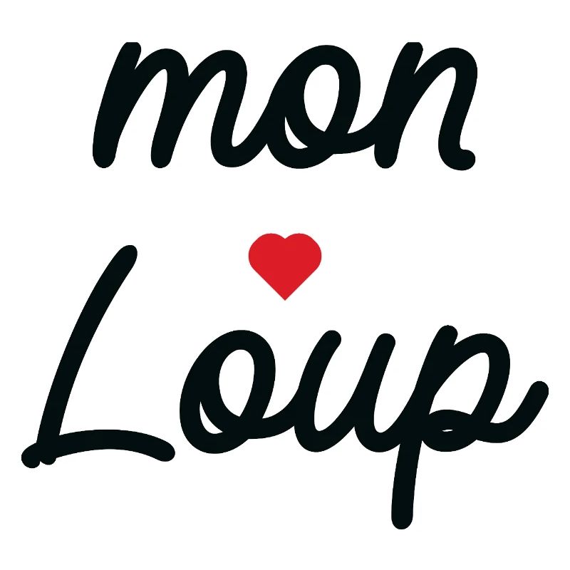 Mon Loup Amour Typographie Cursive