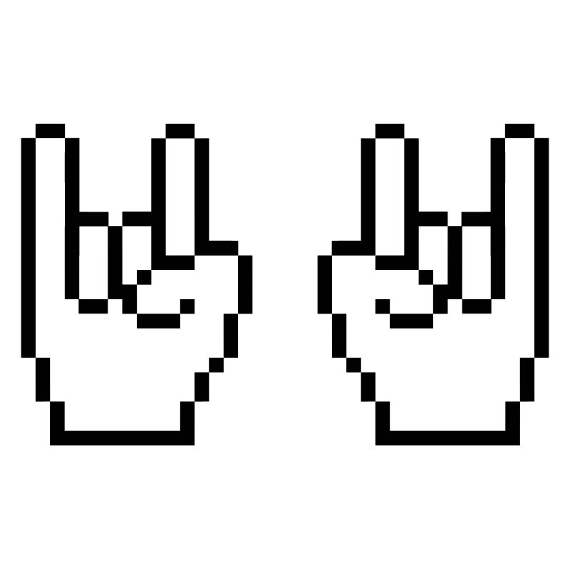 Rock Pixel Hands