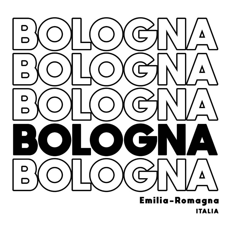 Design de lettrage de Bologne Émilie-Romagne