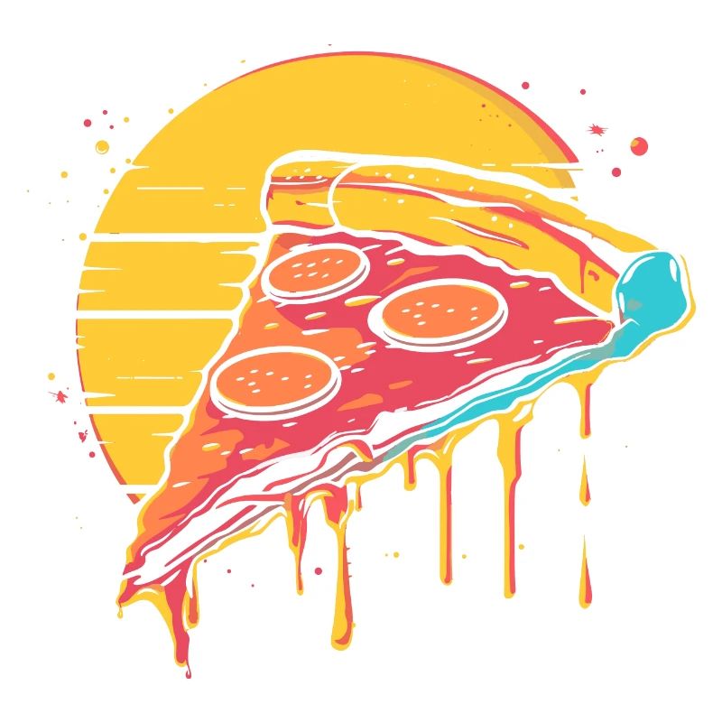 Illustration de tranche de pizza