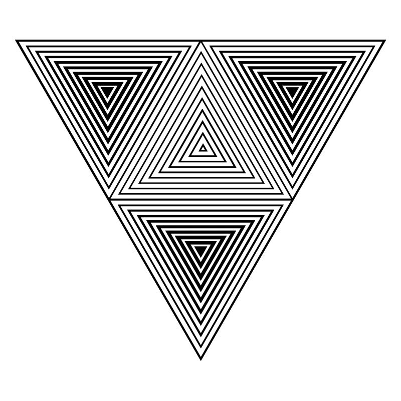 Optical illusion (Hipster Dreick) B&w Art