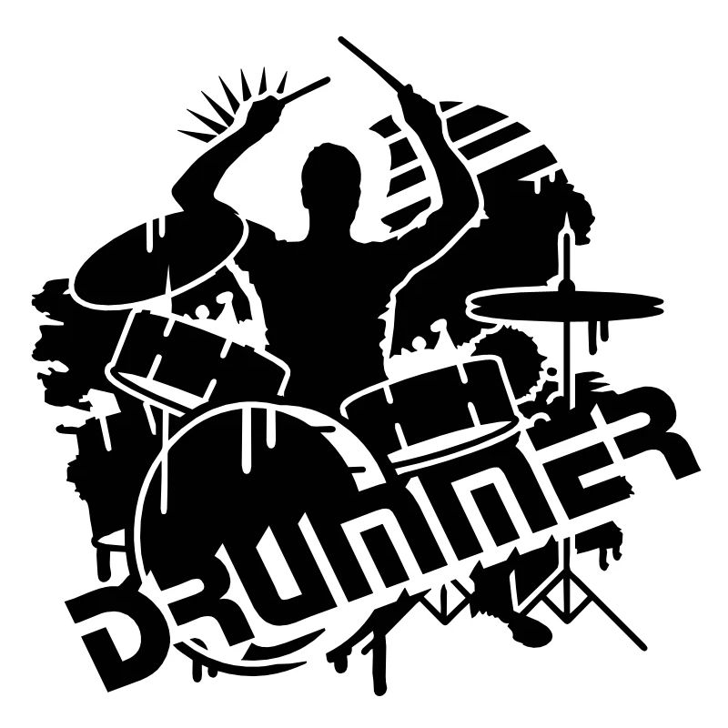 Un batteur et sa batterie