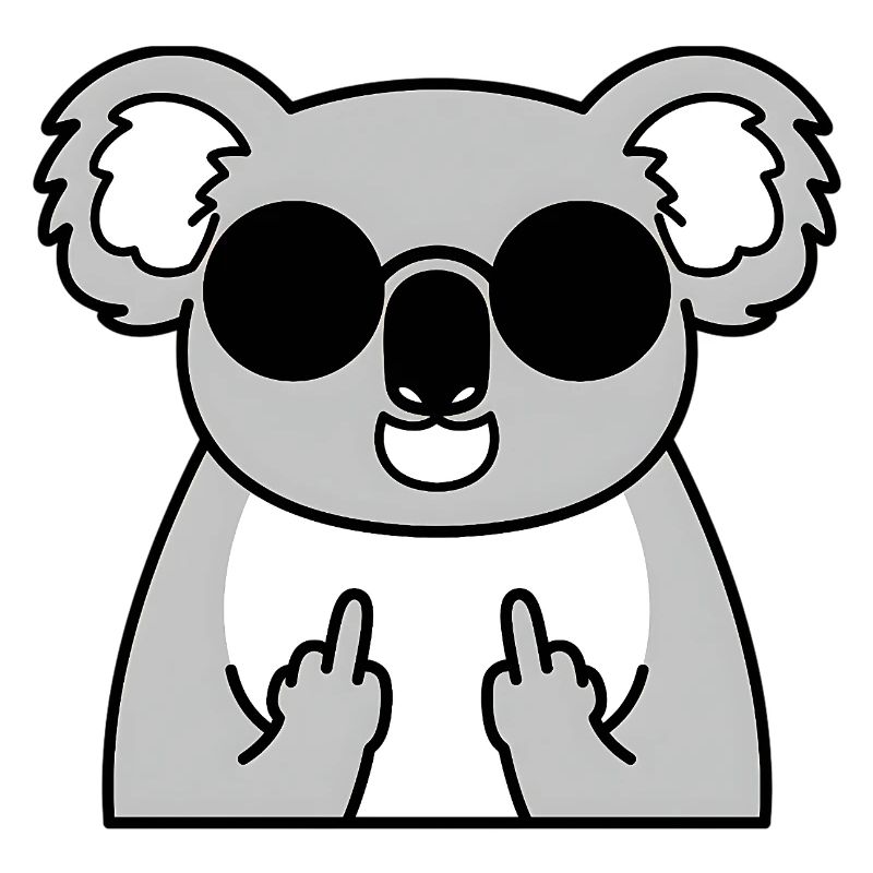 Koala Punk: Middle Finger Attitude