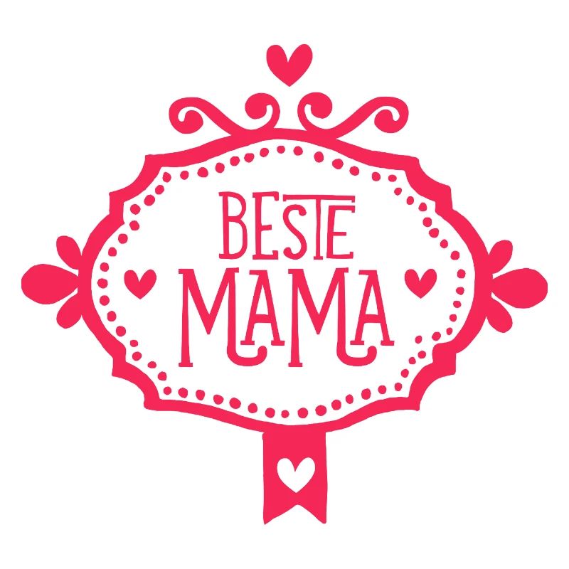 Beste Mama Muttertagsgeschenk Herz rot