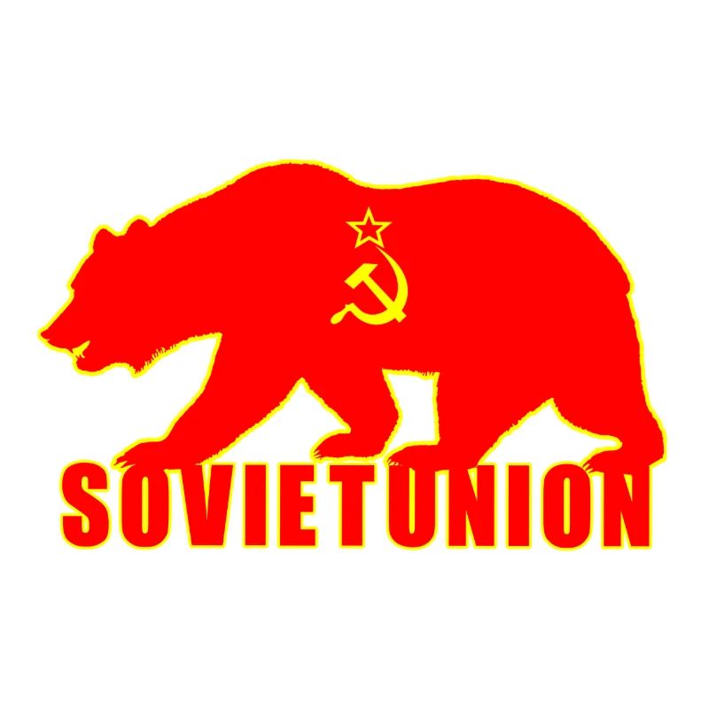 Soviet Union bear with flag