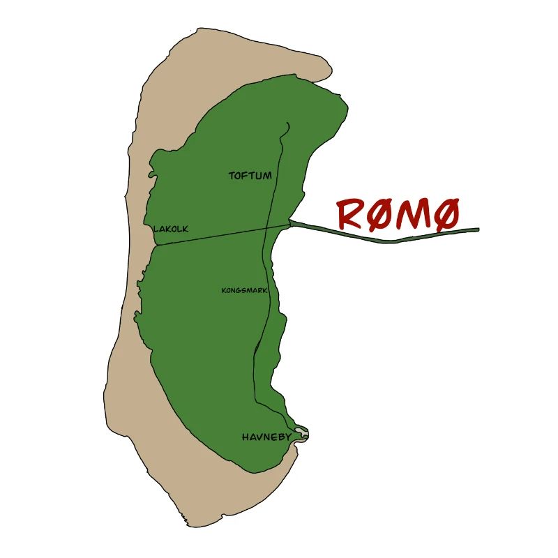 Romo Island Map Green
