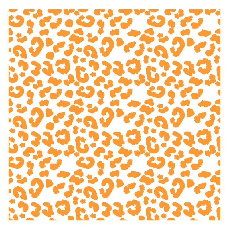 Leopard Pattern Pattern in Orange on Black