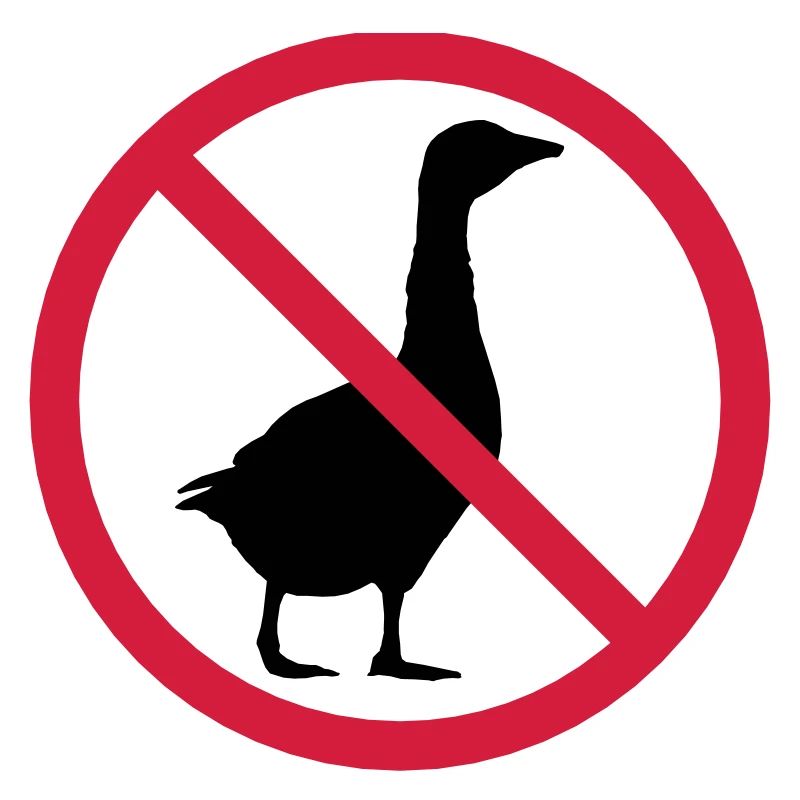 Gans Verboten Schild
