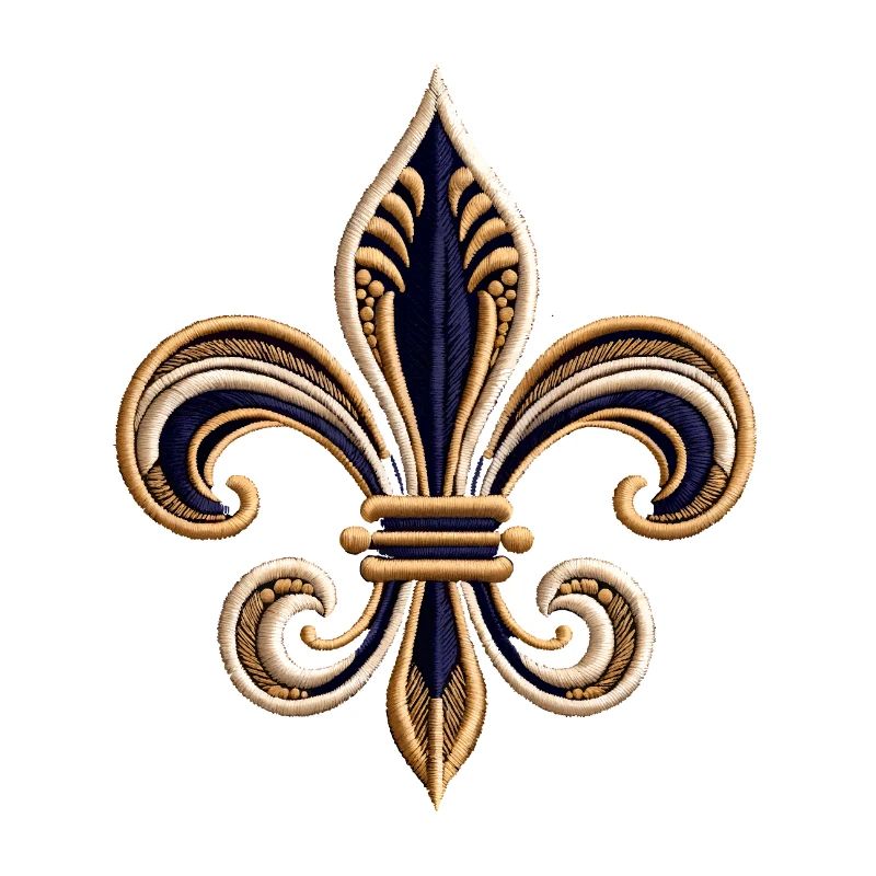 Elegant Fleur-de-Lis Embroidery Tee