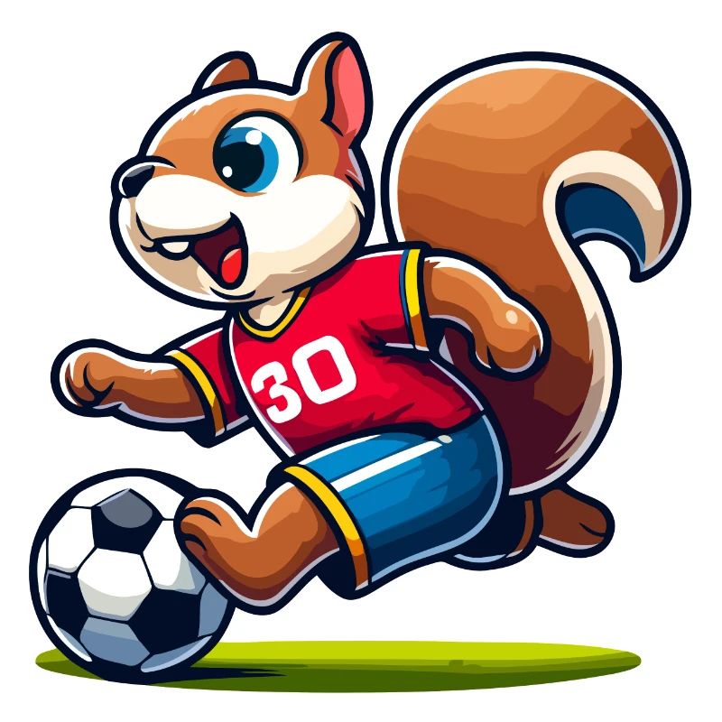 Scamper Striker: Das Fußball-Eichhörnchen
