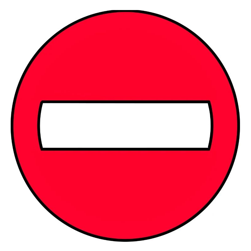Durchgangsverbot Icon Rot