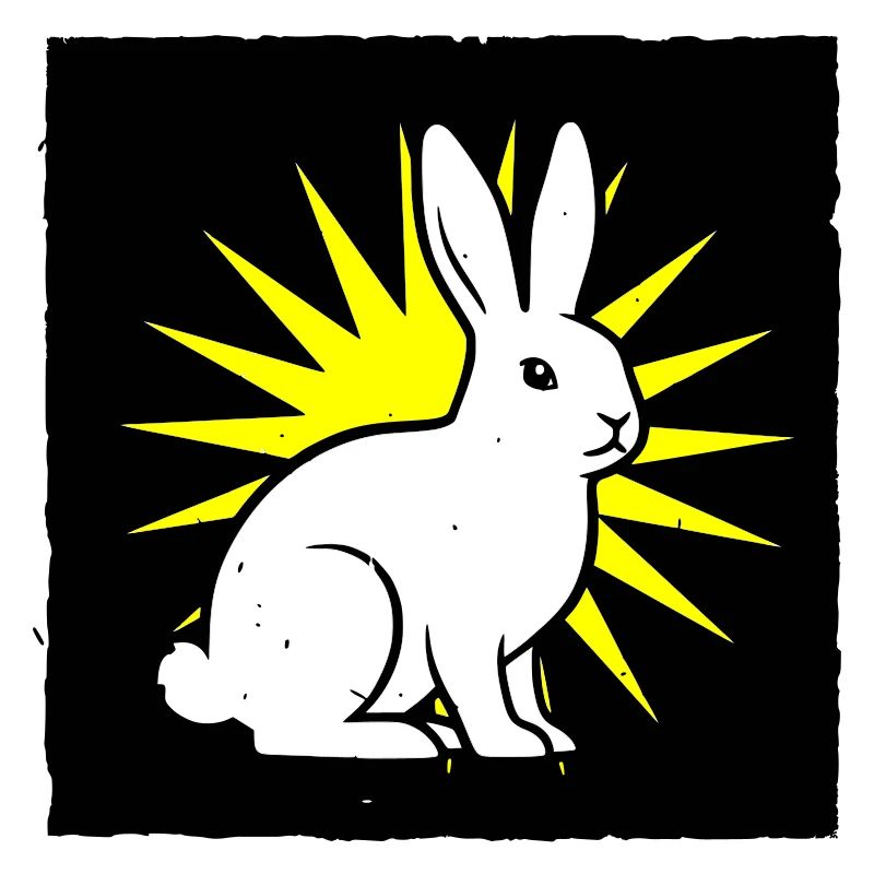 Lapin cool dans le style punk rock et pop art