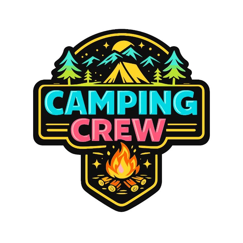 Camping Crew Abzeichen Neon