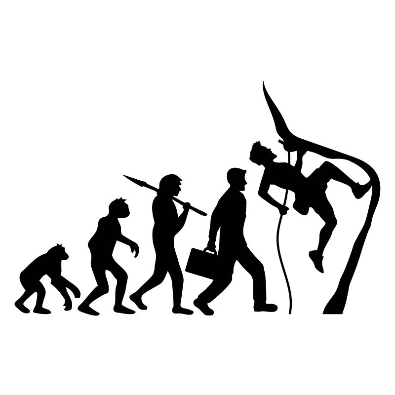 Evolution de grimpeurs de corde d'escalade