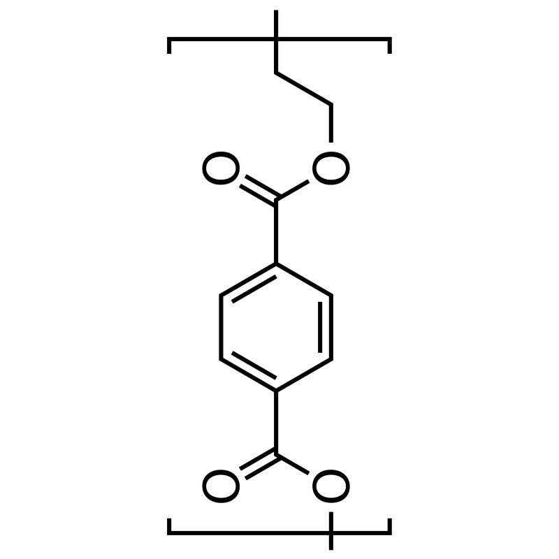 Polyethylene terephthalate (PET) molecule.