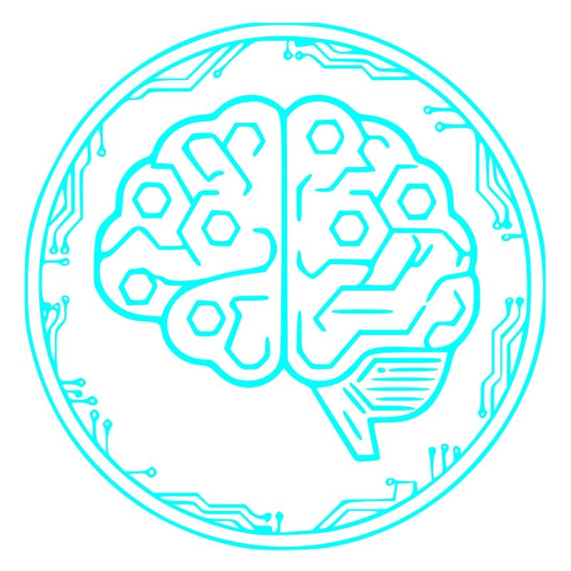 Cyber Brain AI Tech Circuit Vector