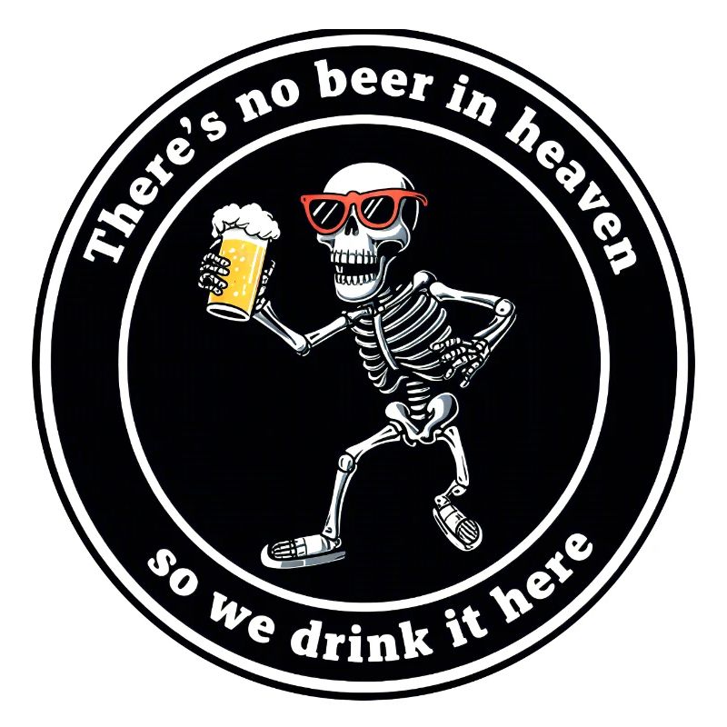 Skeleton with Beer Cheers