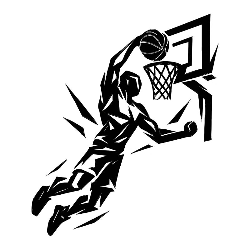 Basketball Slam Dunk Wurf Spieler Dunking Geschenk