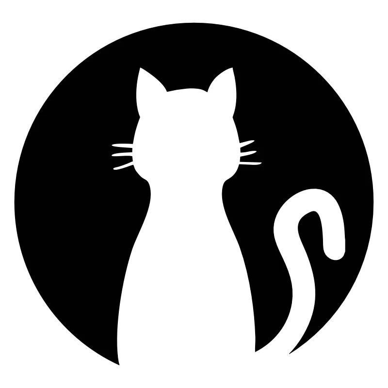 Cat before full moon