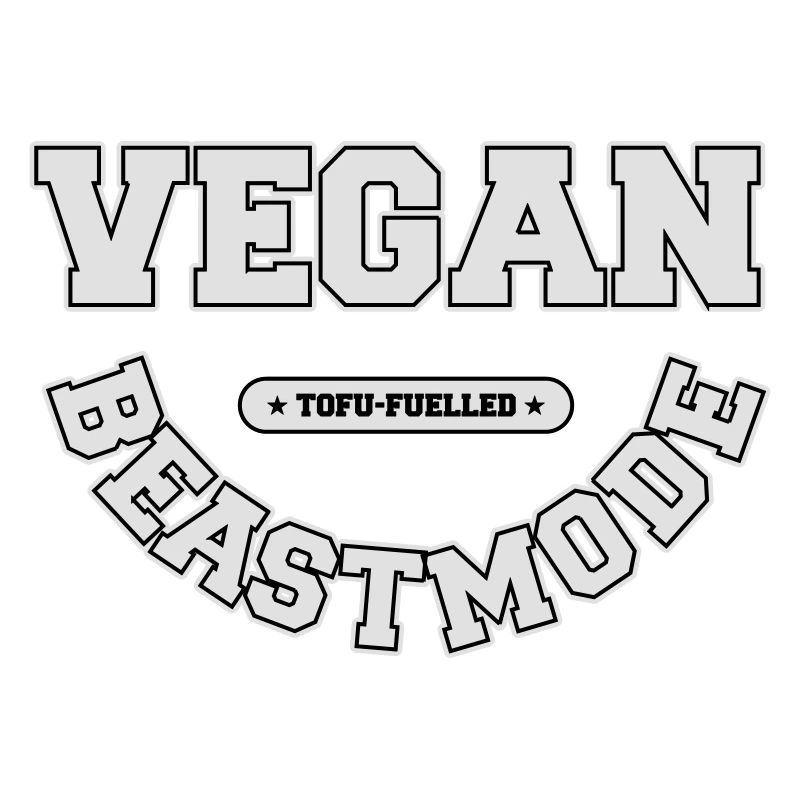VeganBeastmode [white+outline] [vector]