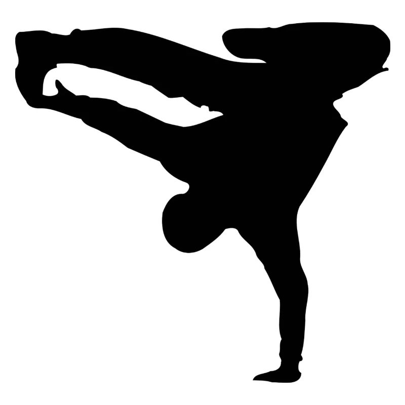 silhouette breakdancer
