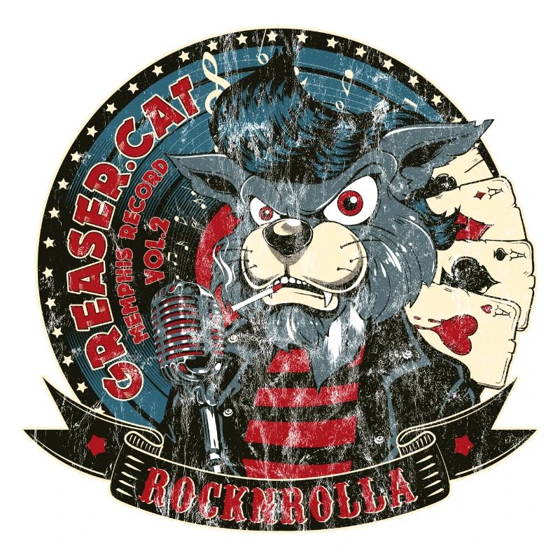 CHANT gueule de bois drôle de chat Rockabilly cadeau