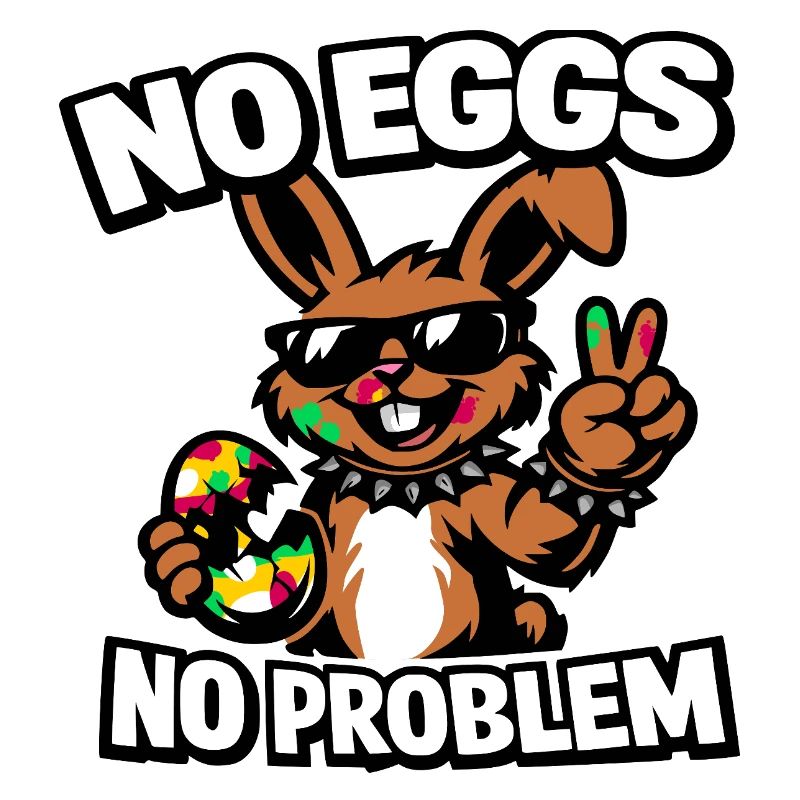 Funny Easter Bunny – No Eggs No Problem