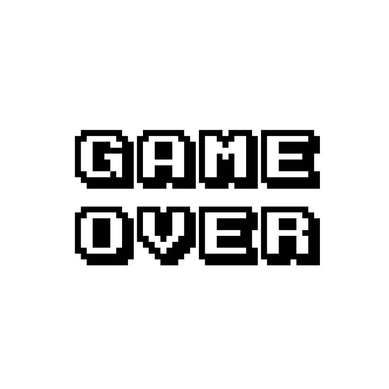 Arcade Game Over schwarz