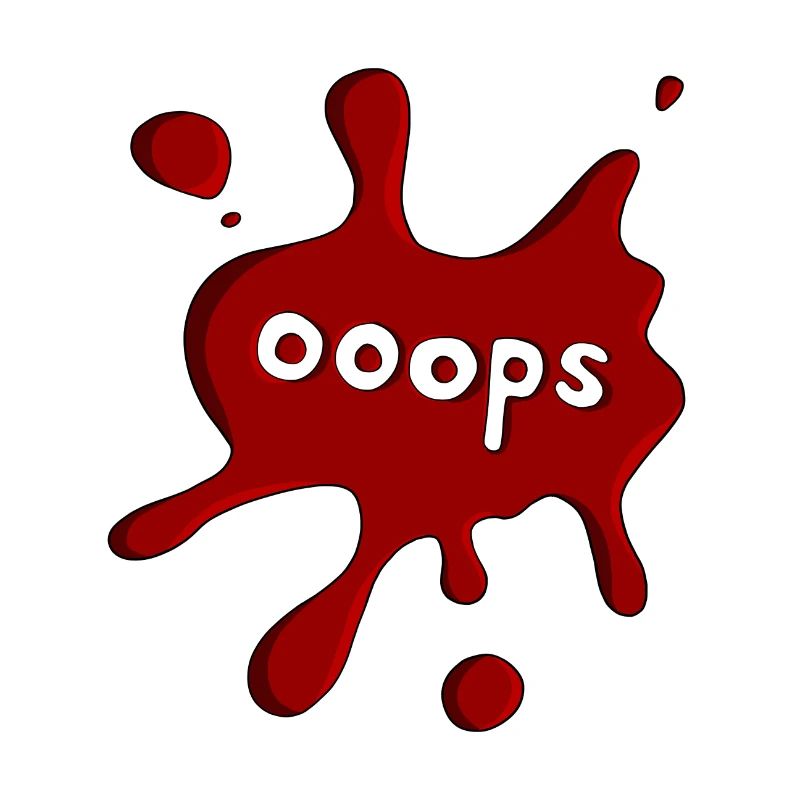 Fleck ooops dunkelrot