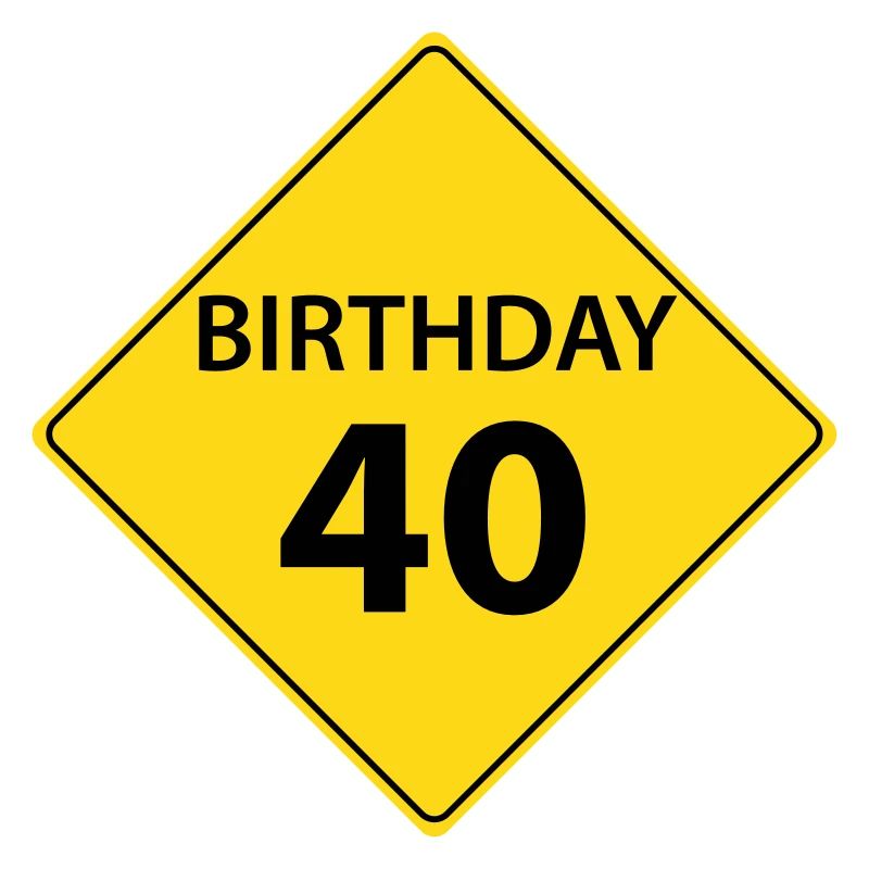Anniversaire de signe de circulation 40